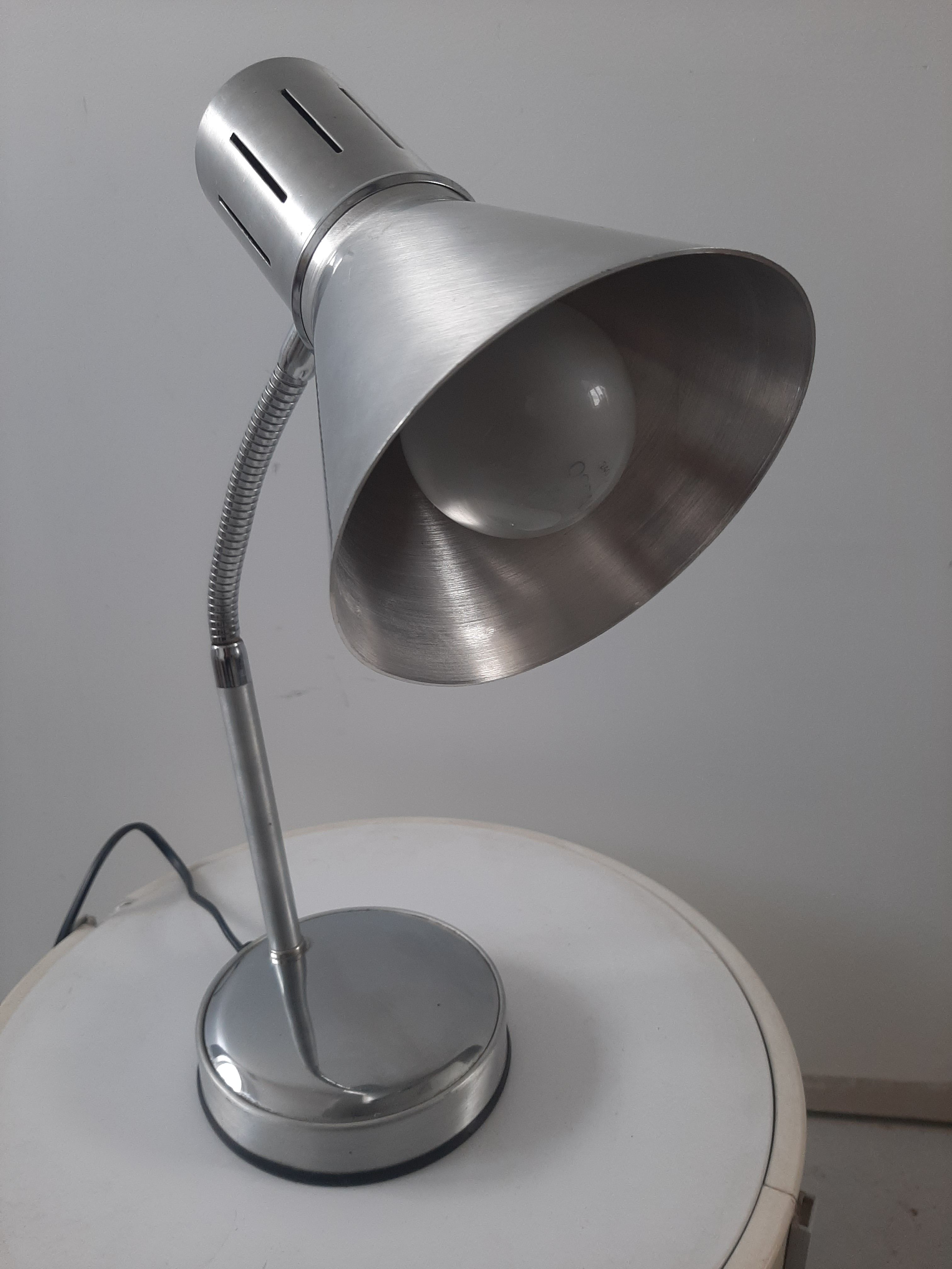 Vintage lamp 70s chrome and aluminum Veneta lumi