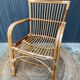 Fauteuil bambou et rotin vintage années 60