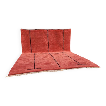 Très grand tapis Mrirt marocain rouge terracotta 400x400 cm