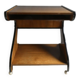 Meuble console télé TV des années 60, à roulettes