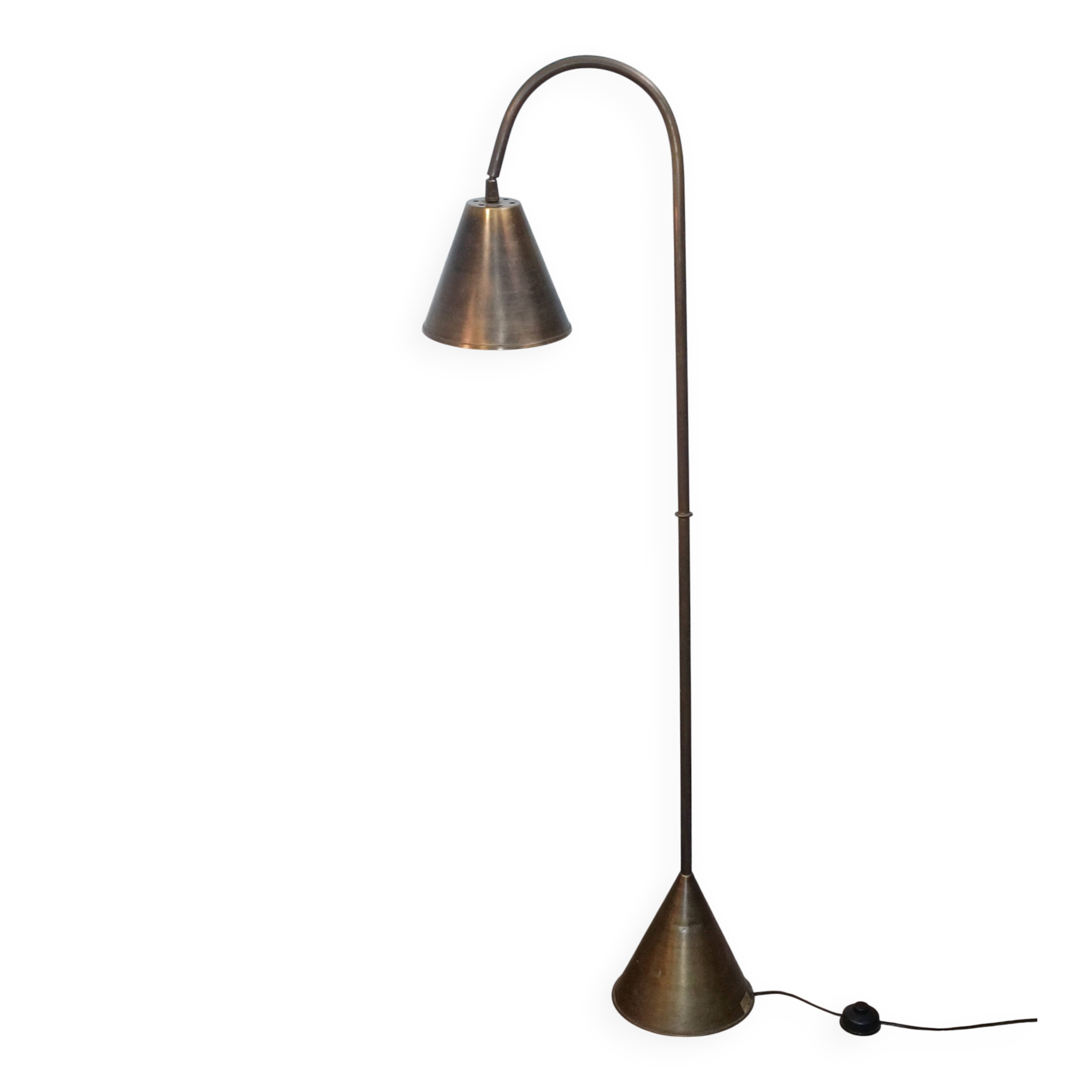 Brass Floor Lamp by Jacques Adnet for Valenti 1960s