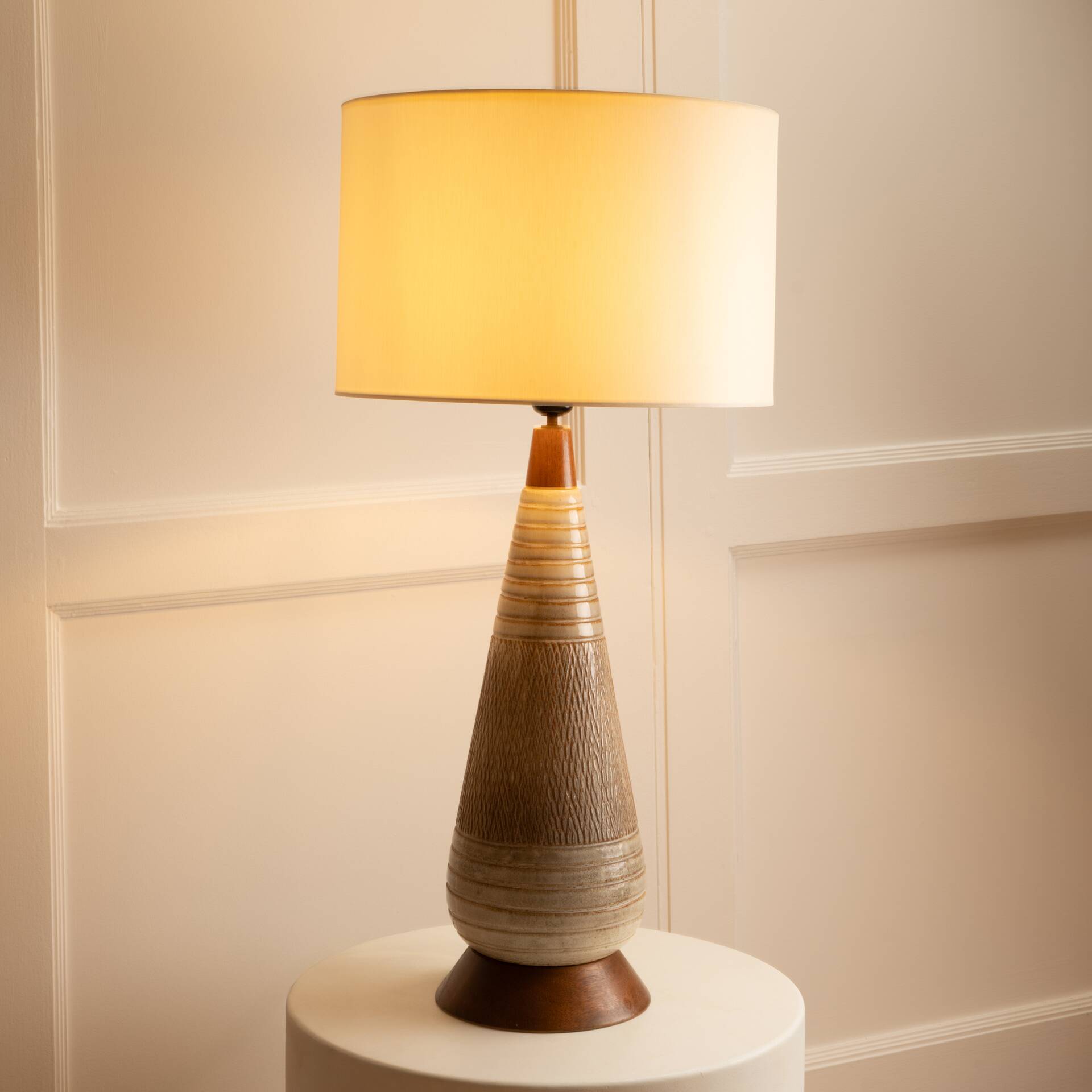 Grande lampe danoise en céramqiue - mid century