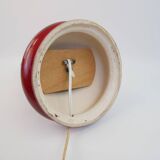 Large vintage red ceramic lamp