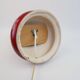 Large vintage red ceramic lamp