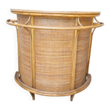 Vintage bamboo and rattan bar