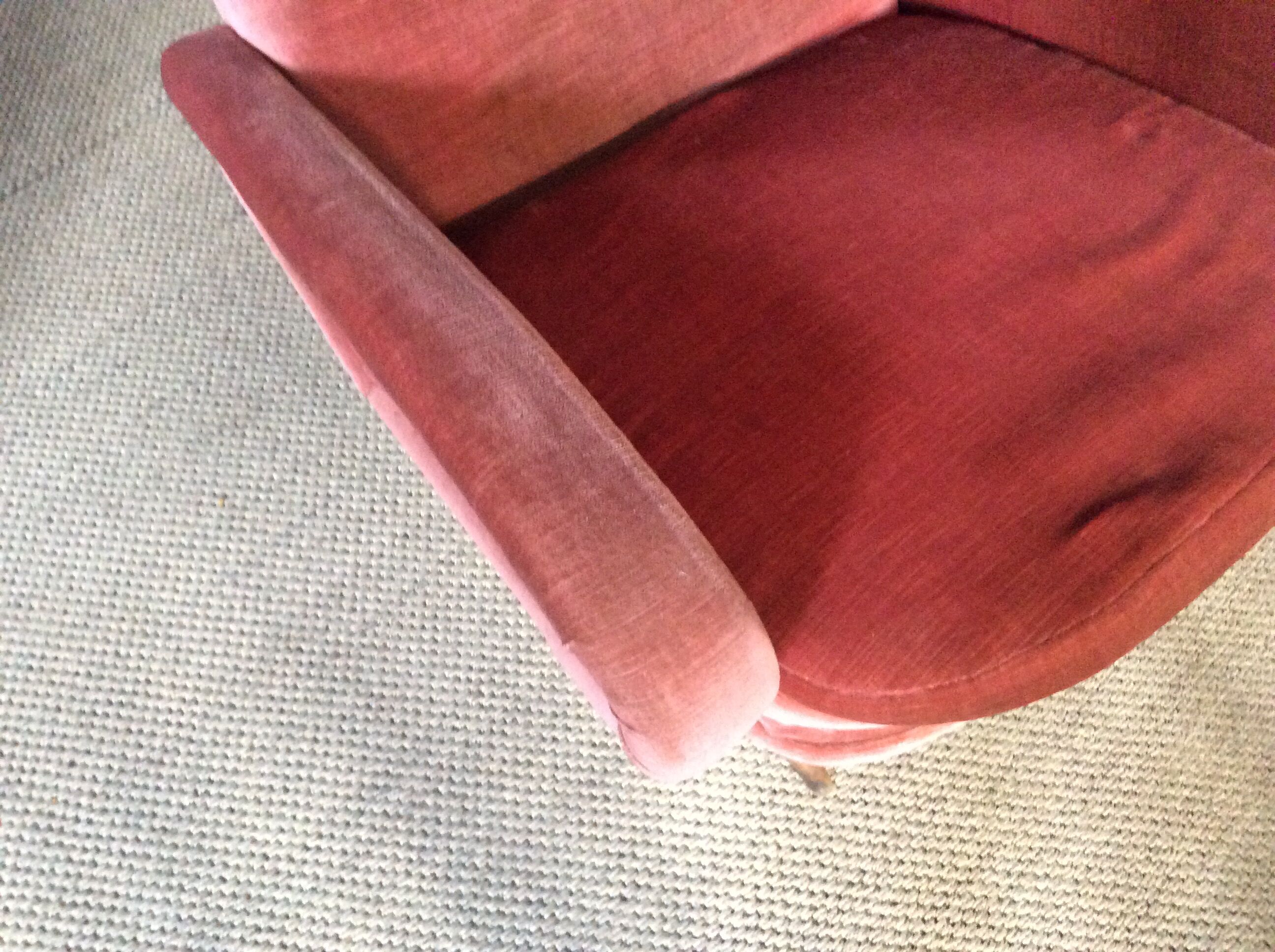 Velvet armchair