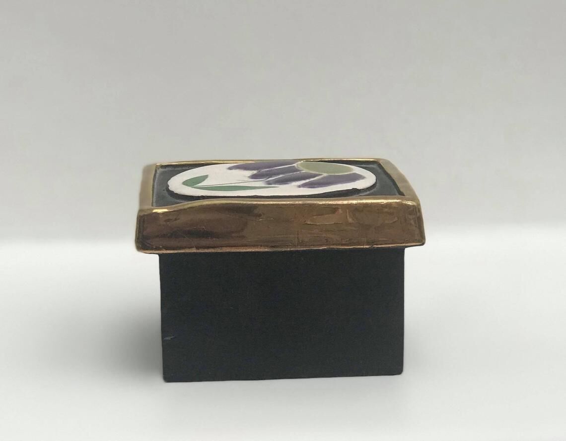 Ceramic box Mithé Espelt Vallauris France