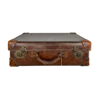 Valise en cuir antique