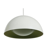 Suspension lamp in white metal and glass, 1970