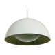 Lampe à suspension en métal blanc et verre , 1970