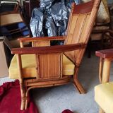 Old set sofa and rattan chair and caning