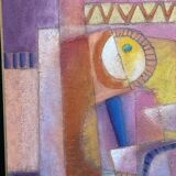 Humberto Tezcucano (Mexico 20th century), Oil on panel, abstract composition