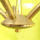 Transparent glass chandelier conical shape painted metal stucture