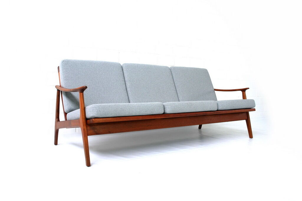 Mid-Century Danish Teak Sofa like Fredrik A. Kayser, 1960s
