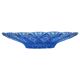 Rare French Fruit Bowl Blue Pressed Glass 33cm