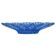 Rare French Fruit Bowl Blue Pressed Glass 33cm