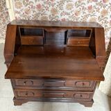 Vintage solid wood secretary desk