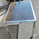 Dining room table chrome steel and smoked glass