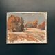Original Swedish Oil on Canvas – “Red Autumn” by Knut Måsö (1926–2016) – Signed – Vintage & Framed – 57 × 44 cm (22.4" × 17.3")