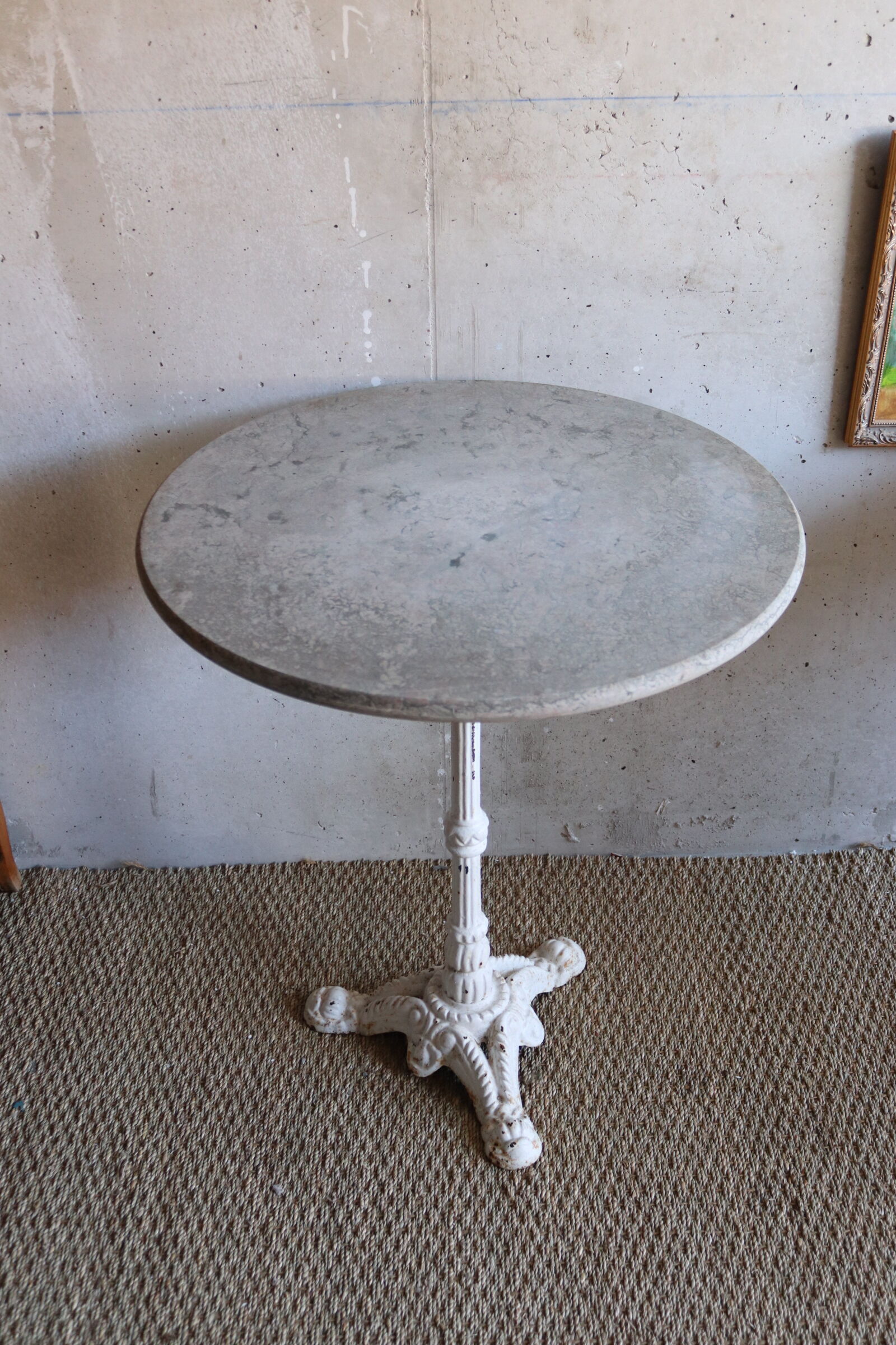 Table bistrot ronde en marbre