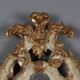Shelf model with a carved wooden mirror, Baroque style, 19th century.
