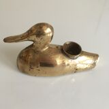 Brass candle in duck design