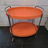Orange rolling trolley from the 70s