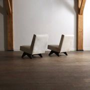 Pair of Pierre Jeanneret 'Fireside' chairs, model No. PJ-SI-36-A