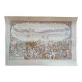 Original old wine map PJ Coulon ca 1975