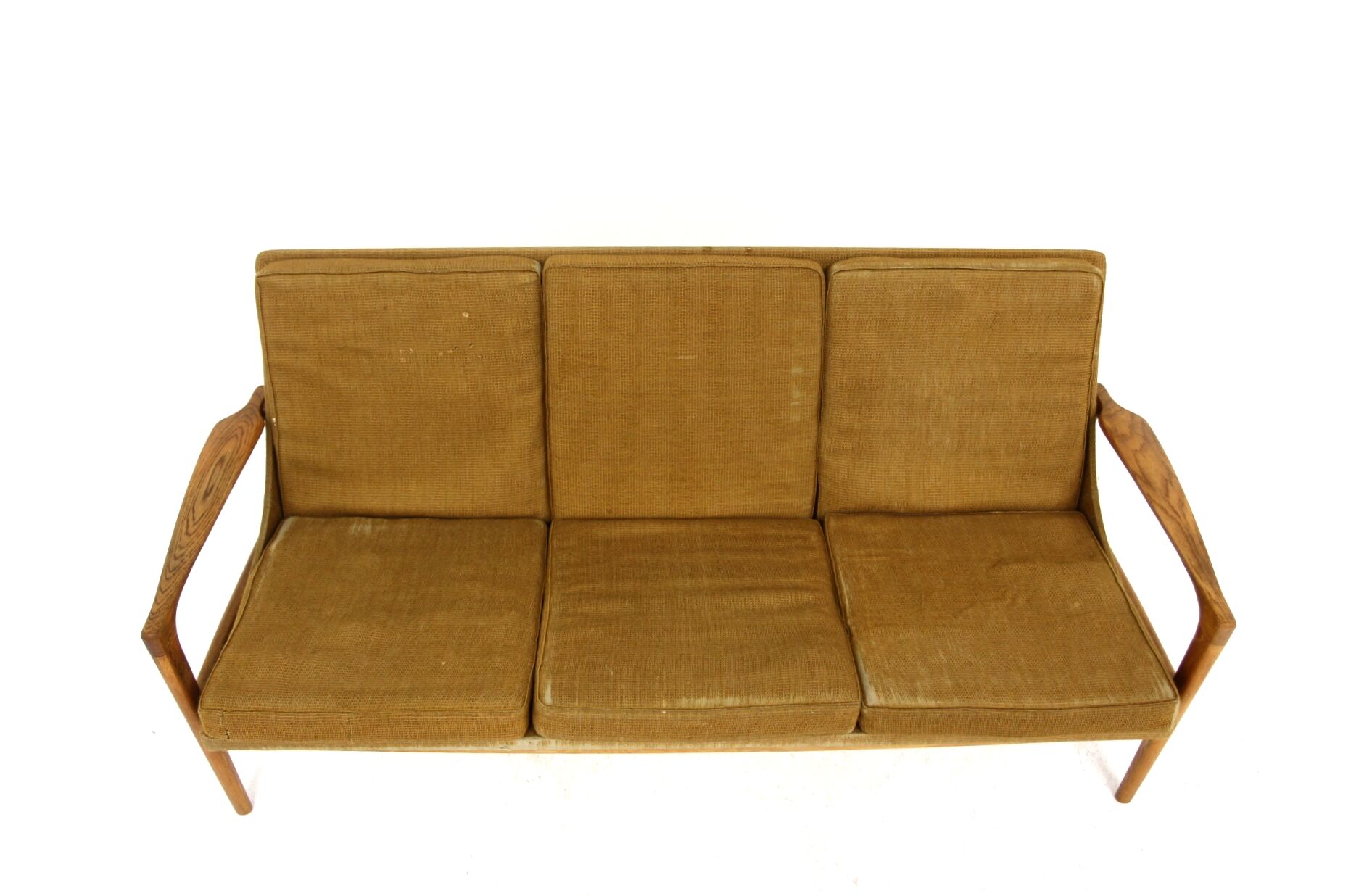 Scandinavian oak sofa, Johannes Andersen, Trensum, Sweden, 1960