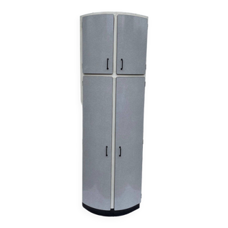 Corner storage unit in gray formica vintage 1960s