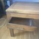 Grande table basse en teck massif avec 2 tiroirs traversants – Design intem