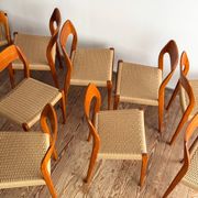 Set of 10 chairs 71 in teak by Niels O. Møller, JL Moller, Mid Century