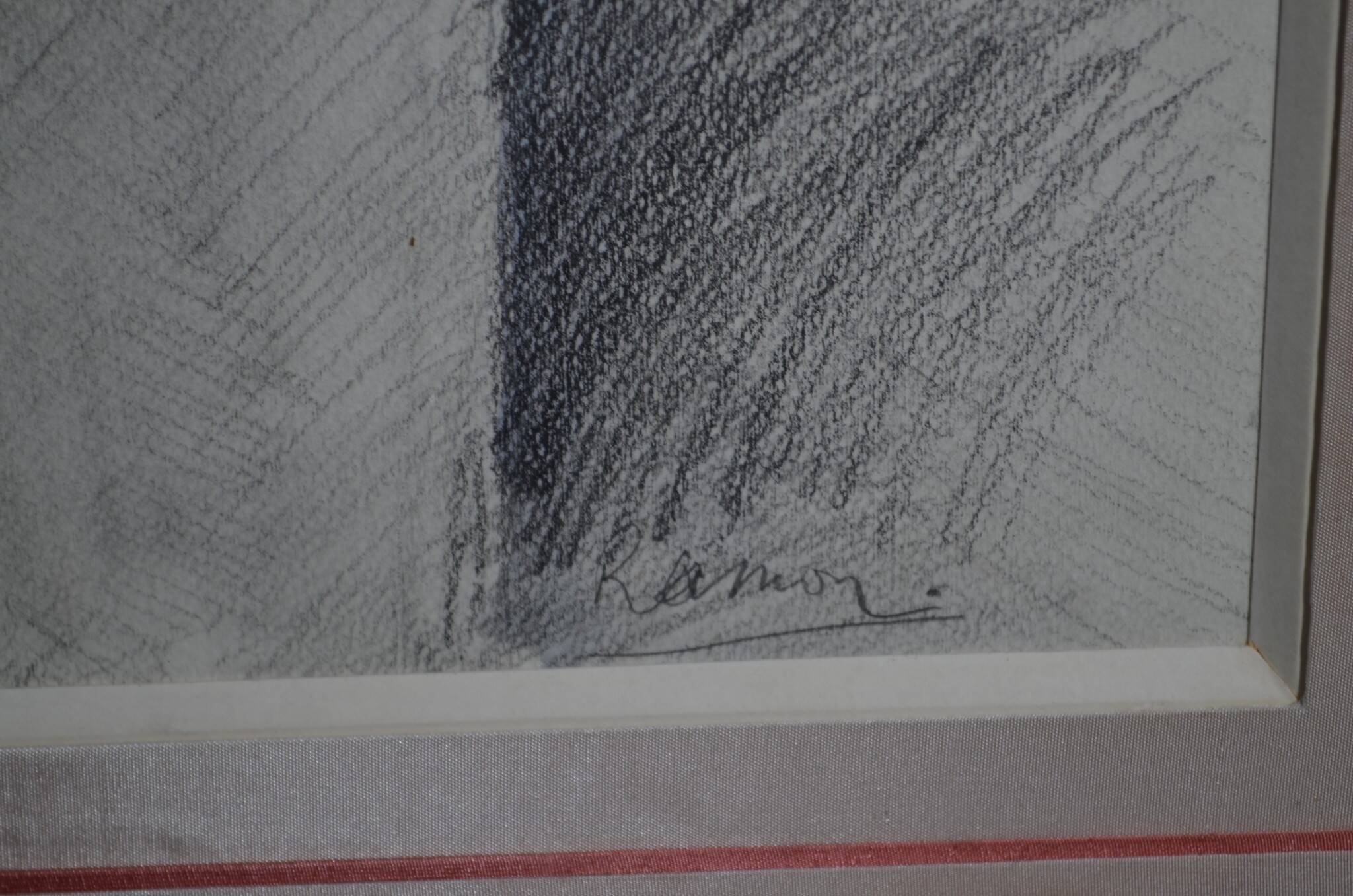 Gérard Ramon, sculptural forms, pencil drawing