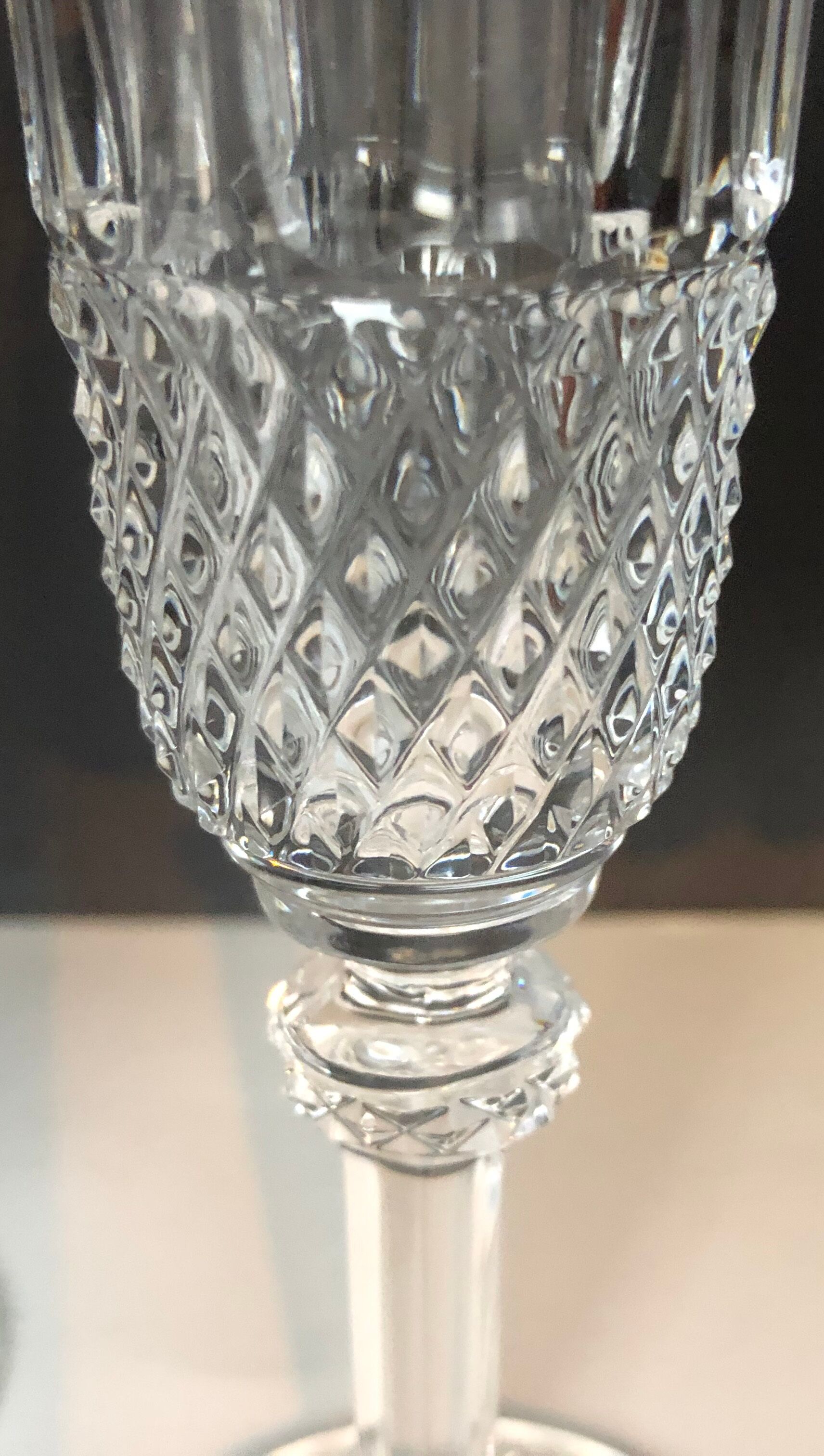 4 Saint Louis crystal champagne flutes, Tommy model