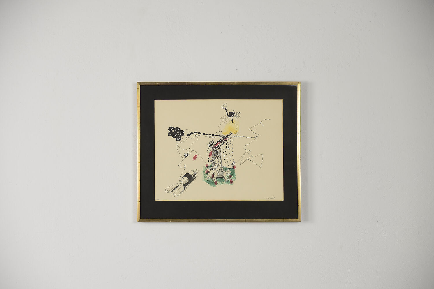 Vintage Color Lithograph by Carl Fredrik Reuterswärd, Abrakadabra, 1990