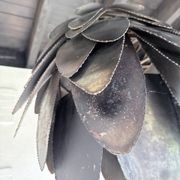 Brutalist suspension Jansen metal welded flower