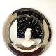 Miroir rond en cristal moulu Italie années 70 signé Lupi Cristal Luxor 67cm