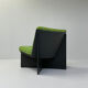 Green vintage chair with hocker