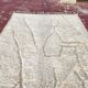 Authentic Beni Ouarain rug 300 x 200 cm in natural wool