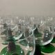 Series of 10 vintage stemmed glasses from the 70s