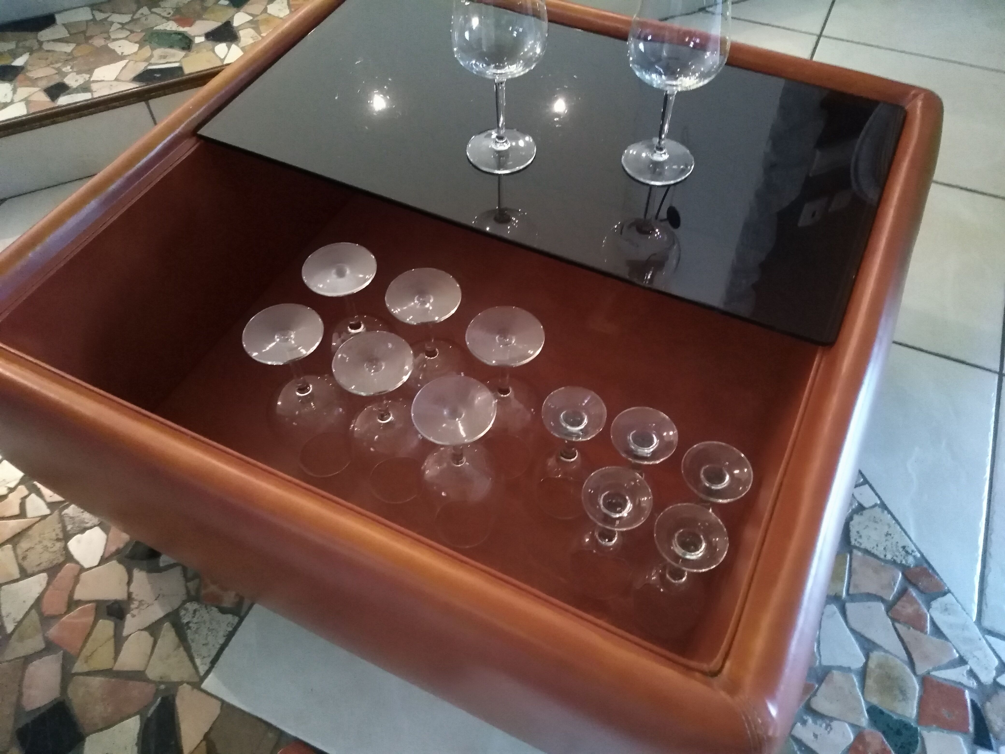 Table basse vintage Jacques Charpentier pour Roche Bobois 1970