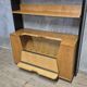 Meuble mural modulaire tchécoslovaque vintage avec armoires en placage et supports en bois noir, années 1960–1970