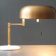 1960's heavy XXL Staff table lamp with swivel joint and brass shade