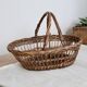 Vintage oval wicker basket – Double handles