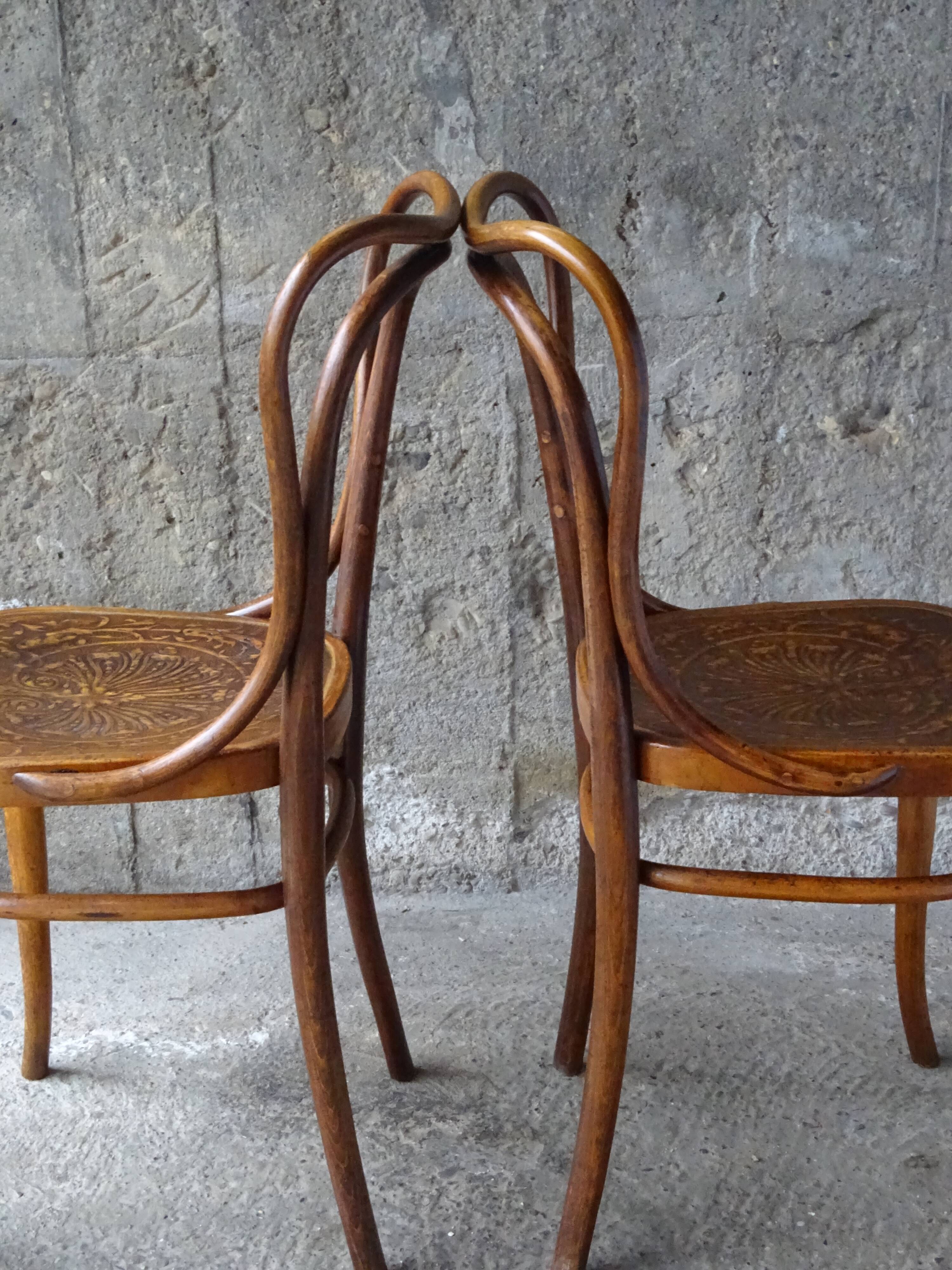 Chaises Kohn N°55 hauteu assise 46 cm