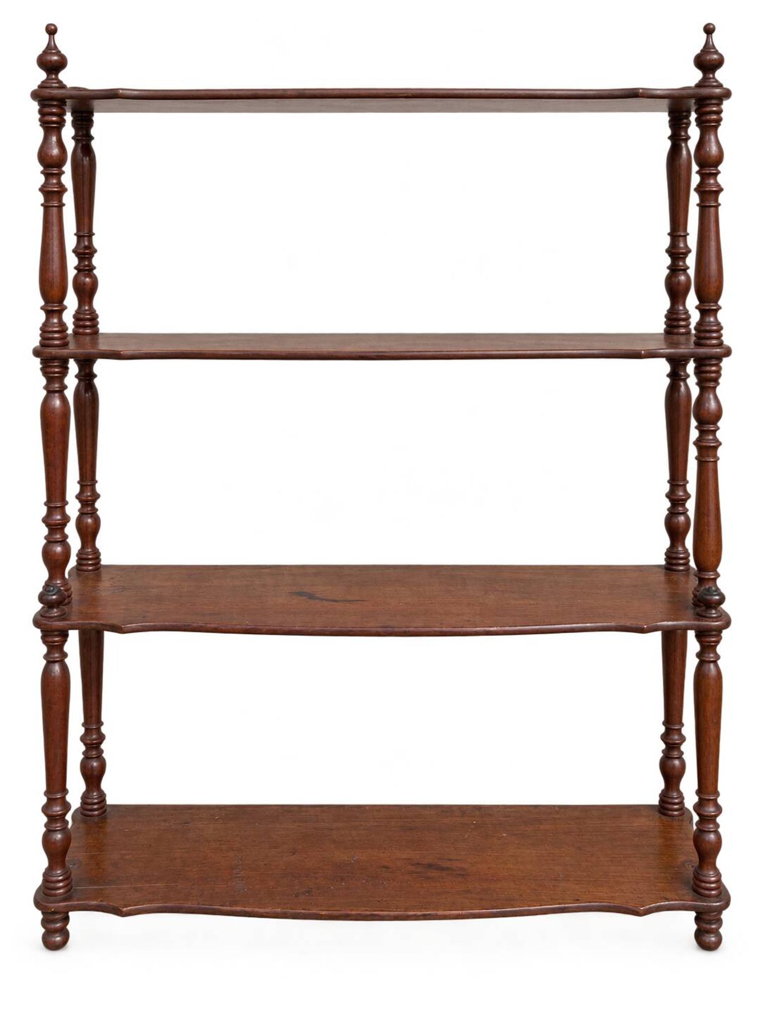 Antique Napoleon III wall shelf in turned wood, 4 shelves, 19th century.