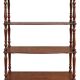 Antique Napoleon III wall shelf in turned wood, 4 shelves, 19th century.