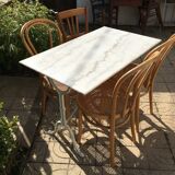 White marble bistro table