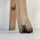 Raw oak butt console